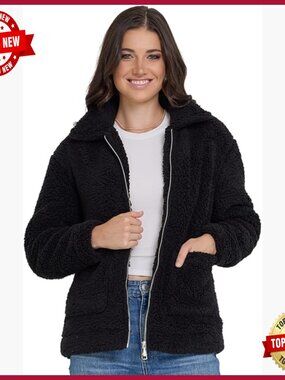 Oversized Sherpa Jacket Faux Fur Winter Coat Plus Size XS-3X